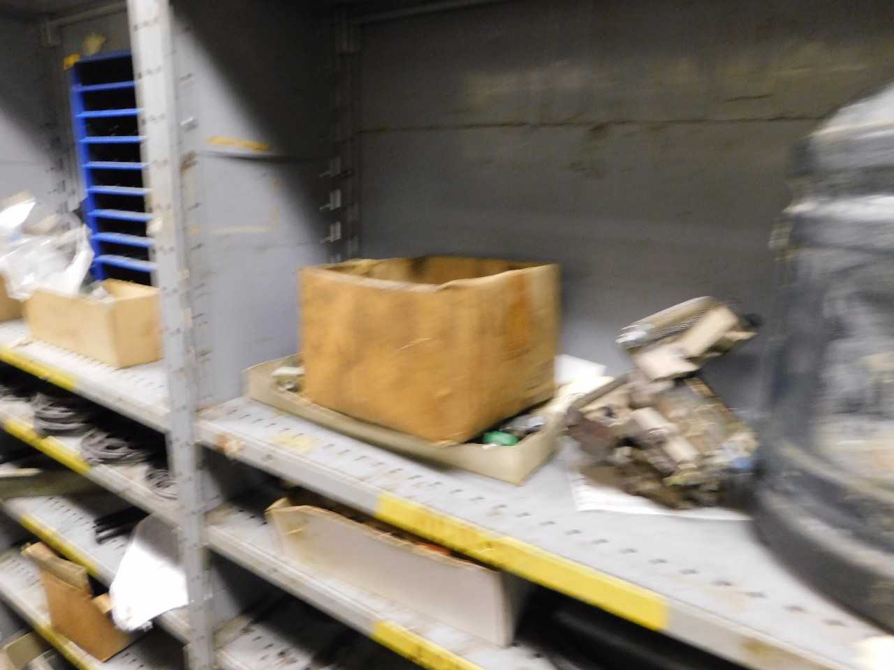 Parts Room Shelving with Misc Parts 6 Racks  - INDUSTRIAL PARTS