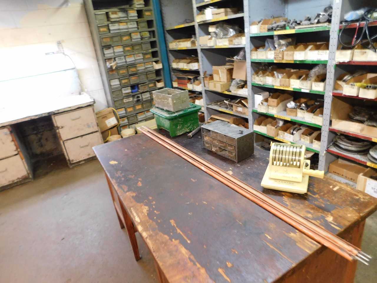 Wooden Cabinet and Contents - MATERIAL HANDLING
