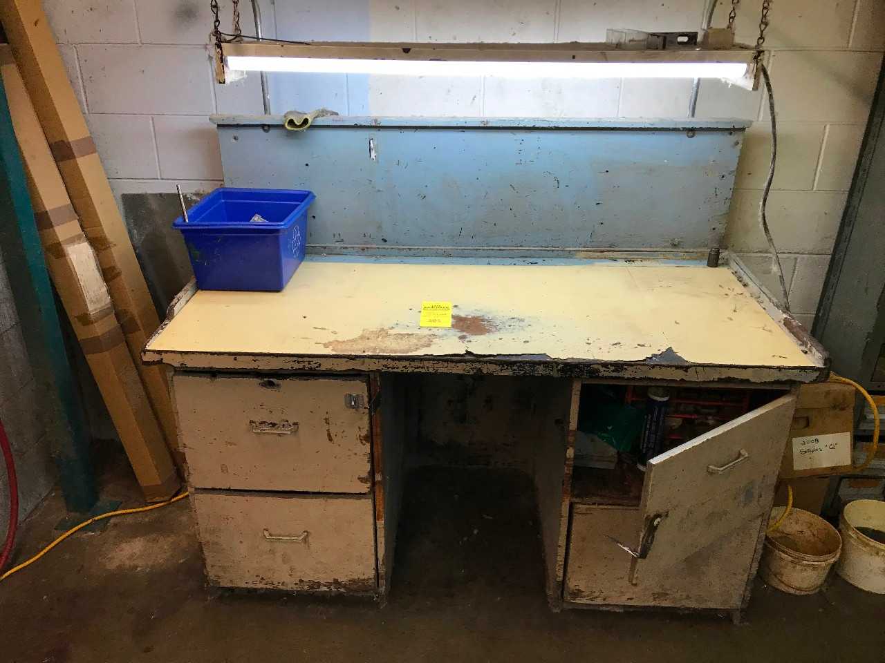 Wooden Cabinet and Contents - MATERIAL HANDLING