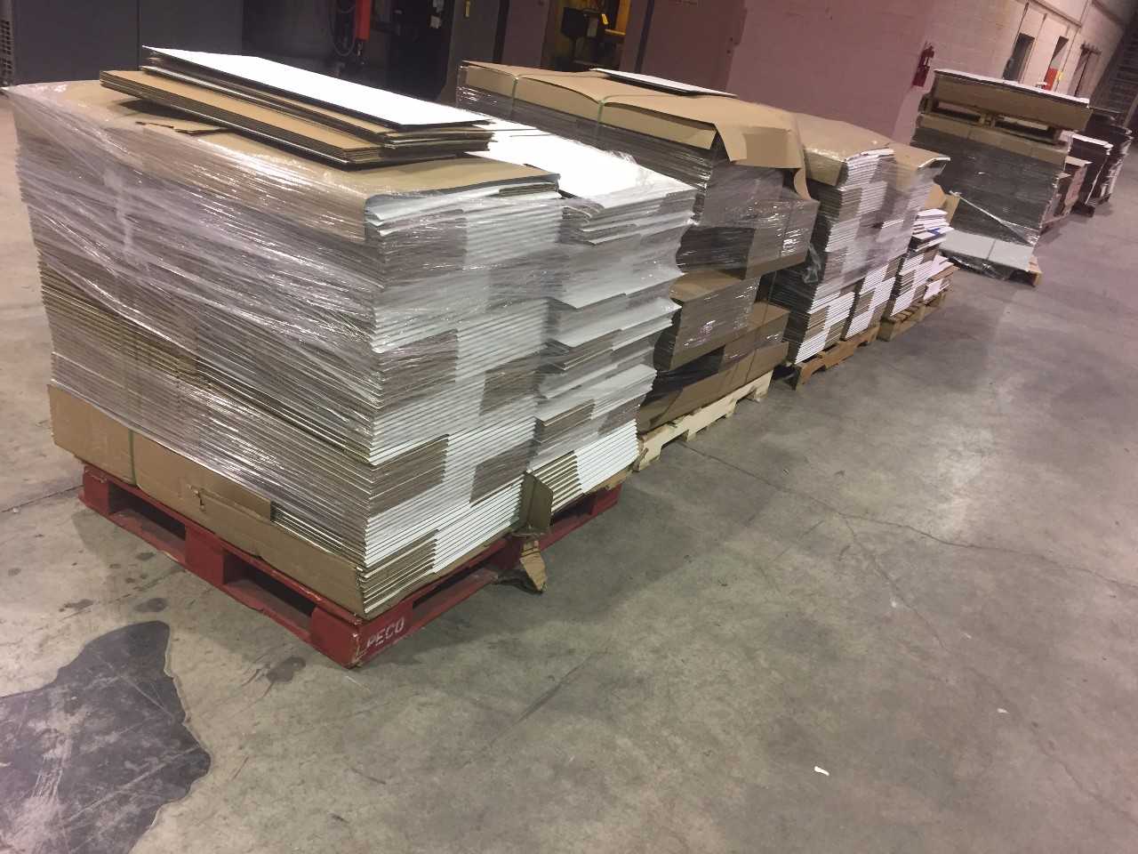 10 Pallets of Shop Down Cardboard Boxes  - MISCELLANEOUS