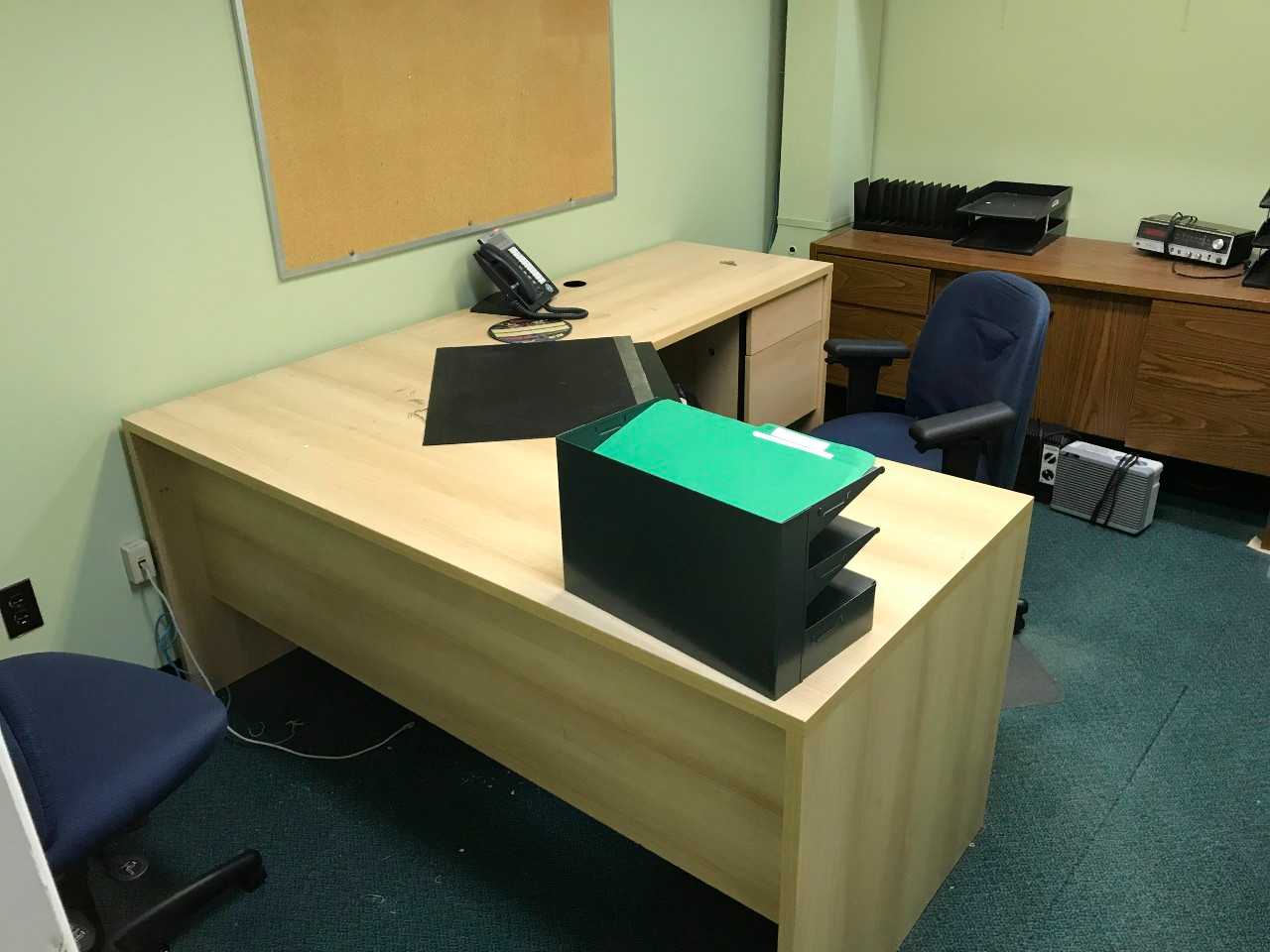 Office with Desk, Chair,  and Shelf. No File Cabinets or Electronics  - MISCELLANEOUS