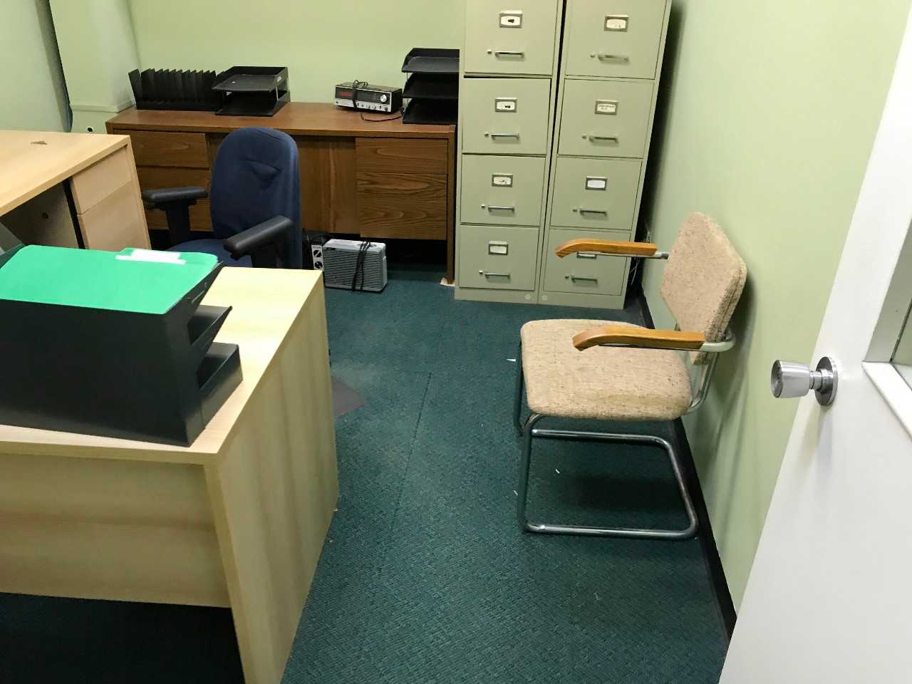 Office with Desk, Chair,  and Shelf. No File Cabinets or Electronics  - MISCELLANEOUS