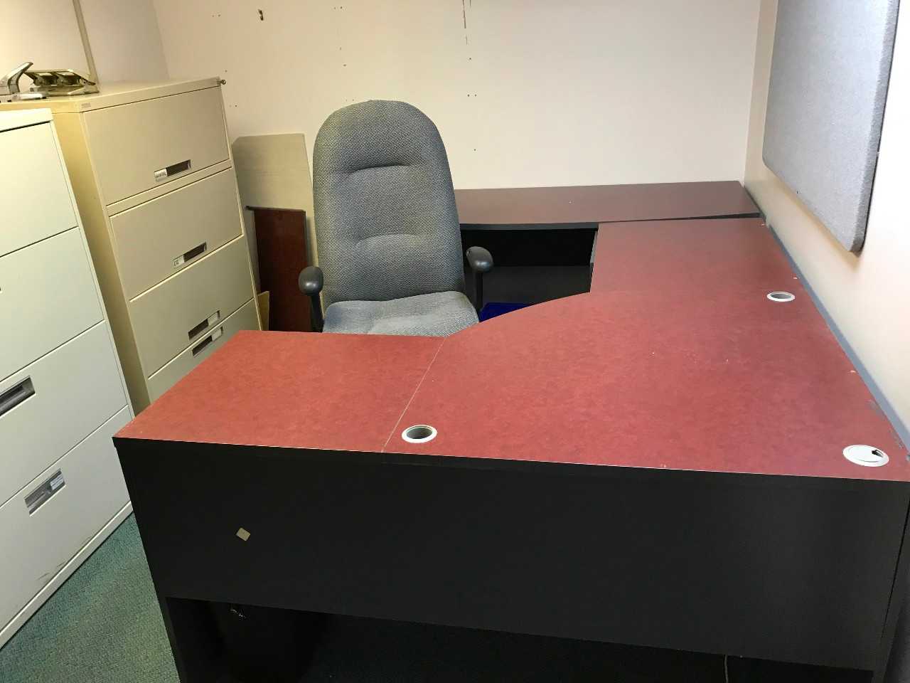 office with desk and chair no file cabinets   - MISCELLANEOUS