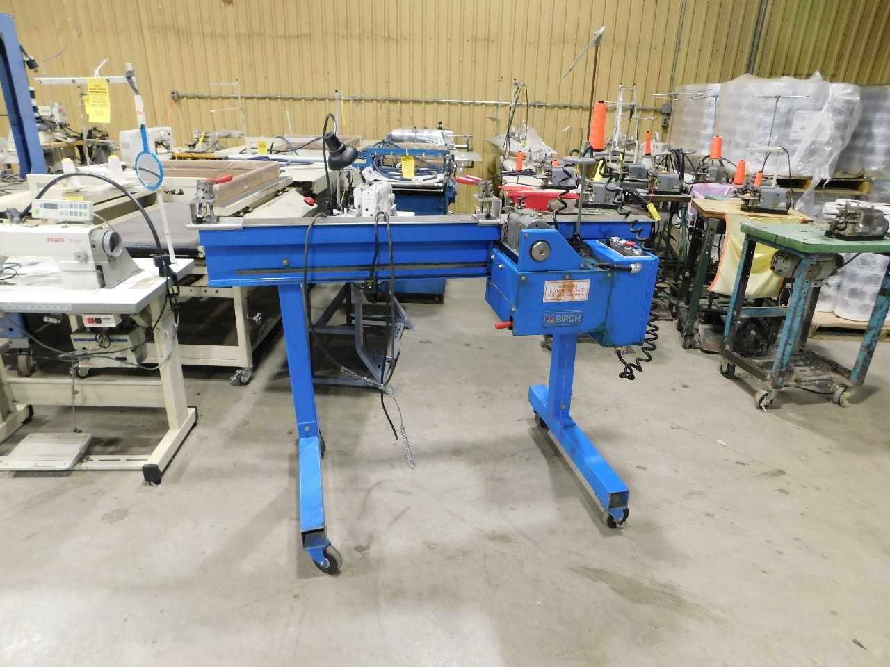 BIRCH Rail Machine with Merrow Sewing Head - PROCESS EQUIPMENT