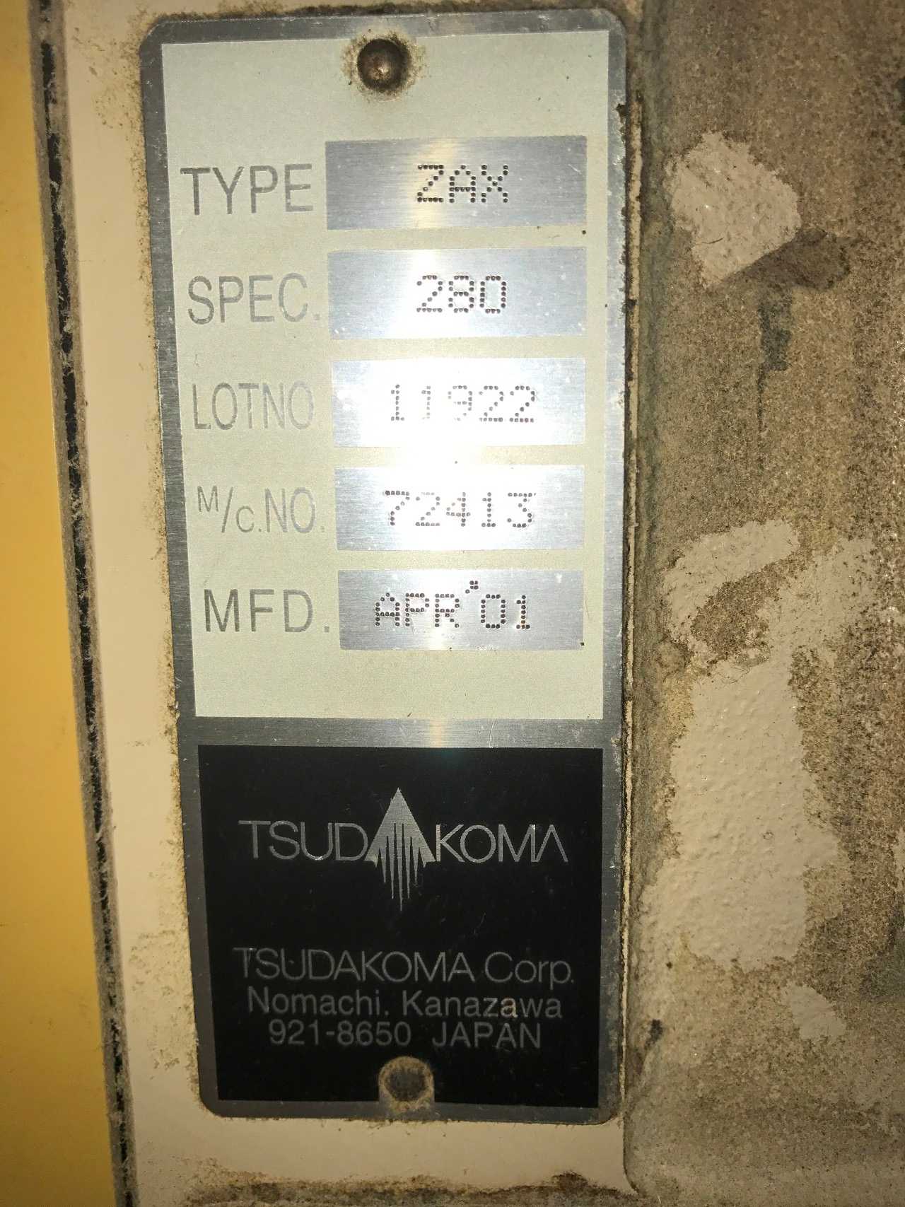 2001 Tsudakoma 280 cm ZAX Air Jet Loom - PROCESS EQUIPMENT
