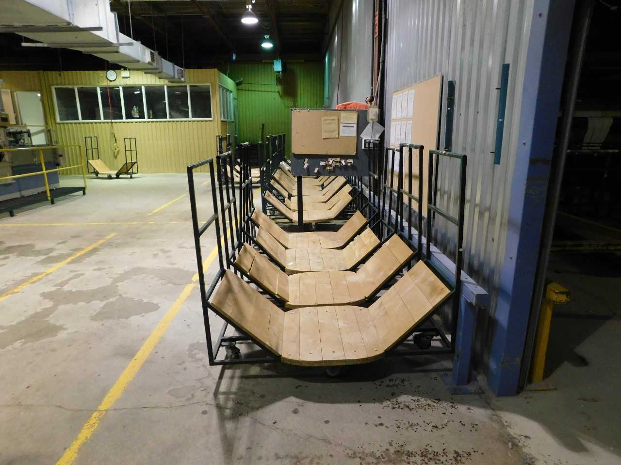 U Shaped Green Carts Lot of 3 - ROLLING CARTS