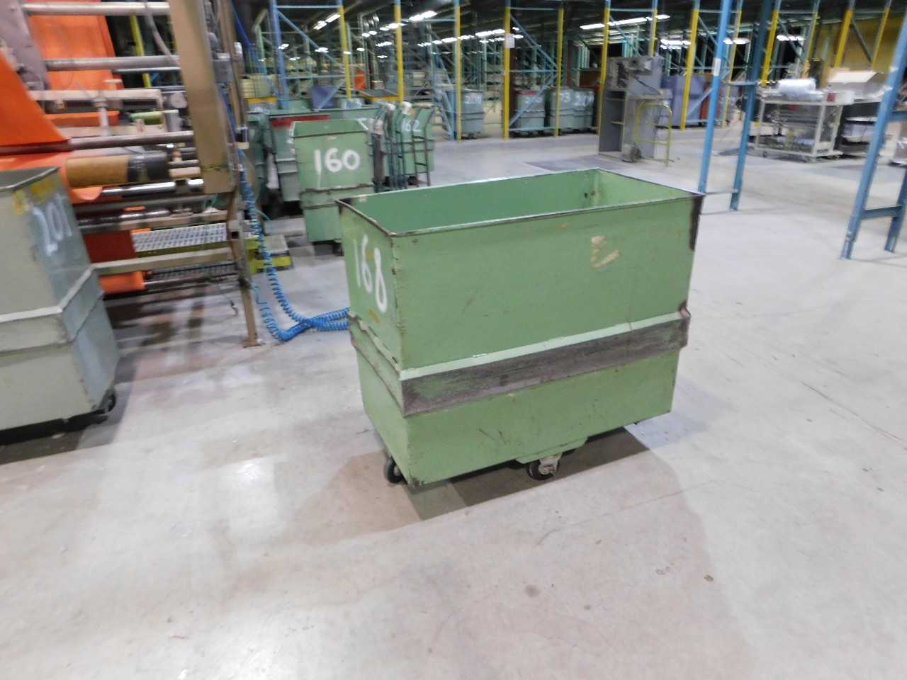 Green  and Grey  Steel Carts Lot of 3 - ROLLING CARTS