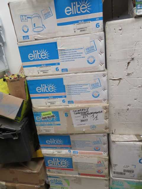Elite: (9) boxes (6/box) 1 box has (4) – LD6RIC-AT-DIMTR-120 – 6” LED Retrofit Cans - TRAILERS
