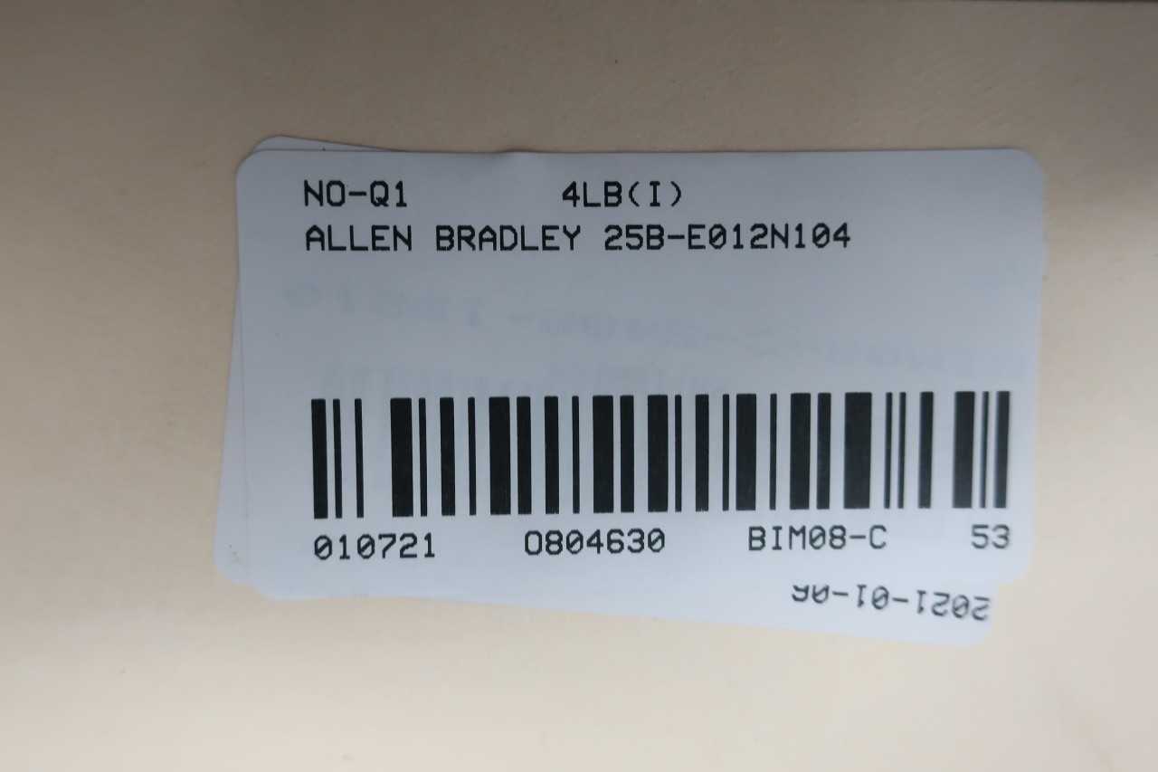 ALLEN BRADLEY 25B-E012N104 POWERFLEX 525 460-600V-AC 0-600HZ 0-575V-AC 10HP AC VFD DRIVE - MOTOR DRIVES