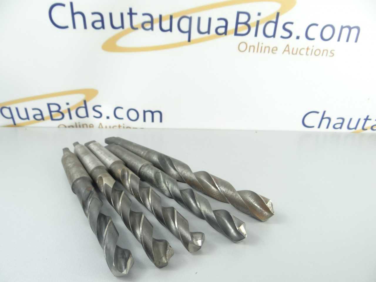 Lot of 5 HSS 3MT Taper Shank Drills - MACHINING EQUIPMENT PARTS