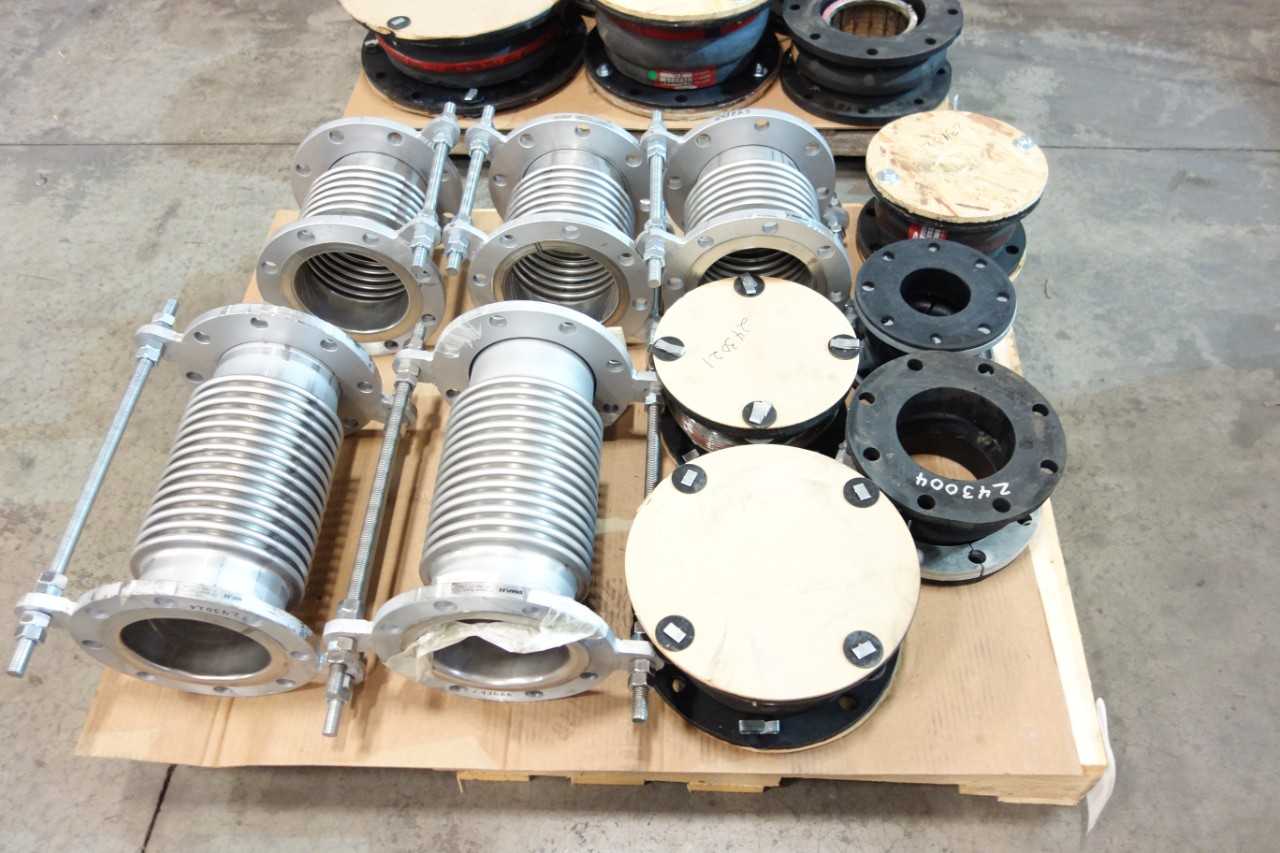 2 PALLETS OF ASSORTED EXPANSION JOINTS - UNAFLEX METAL, TOWNLEY - POWER TRANSMISSION