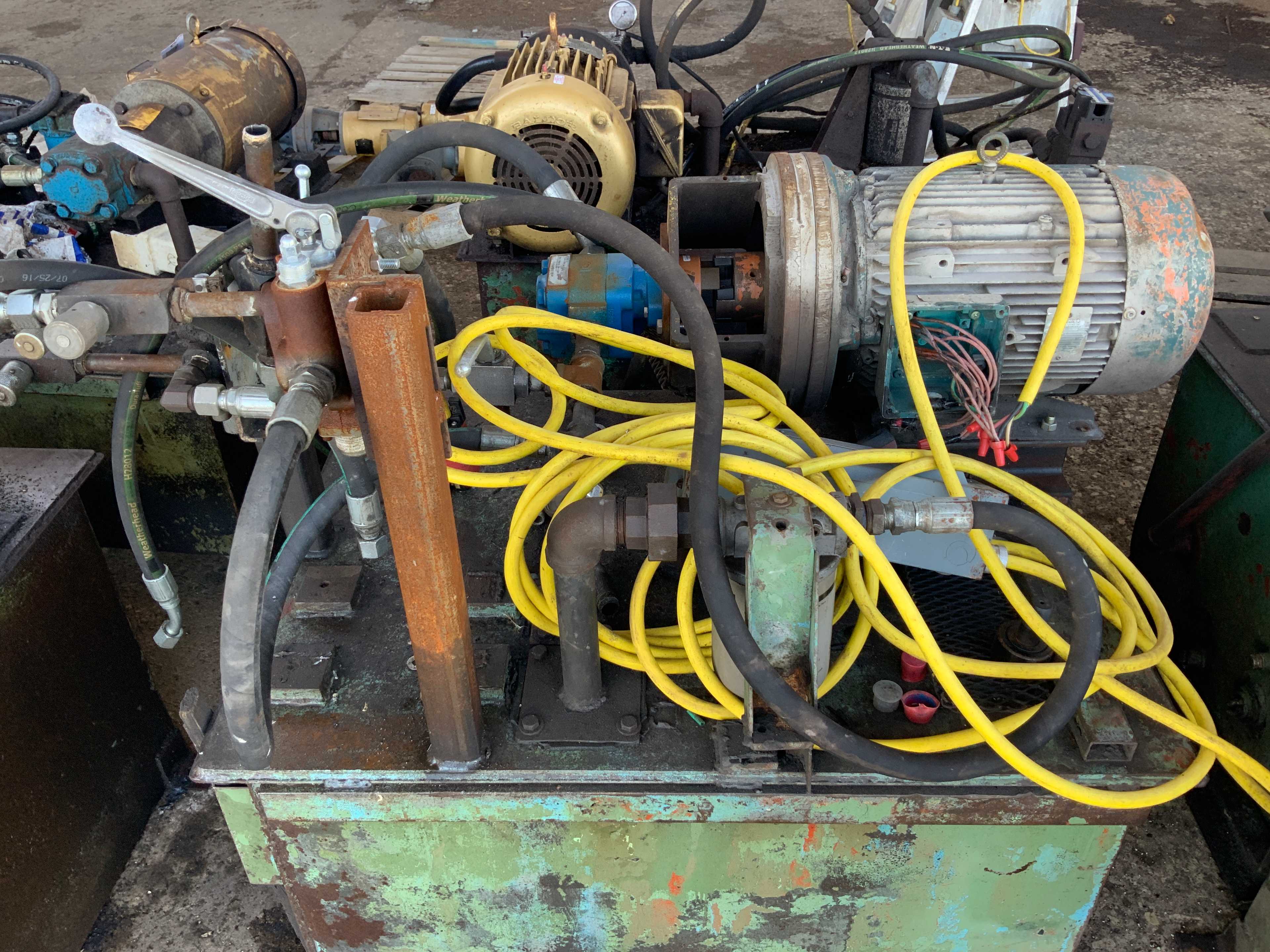 QTY 6- HPU, VICKERS PUMPS, BALDOR MOTORS - HYDRAULIC POWER UNITS PARTS & ACCESSORIES