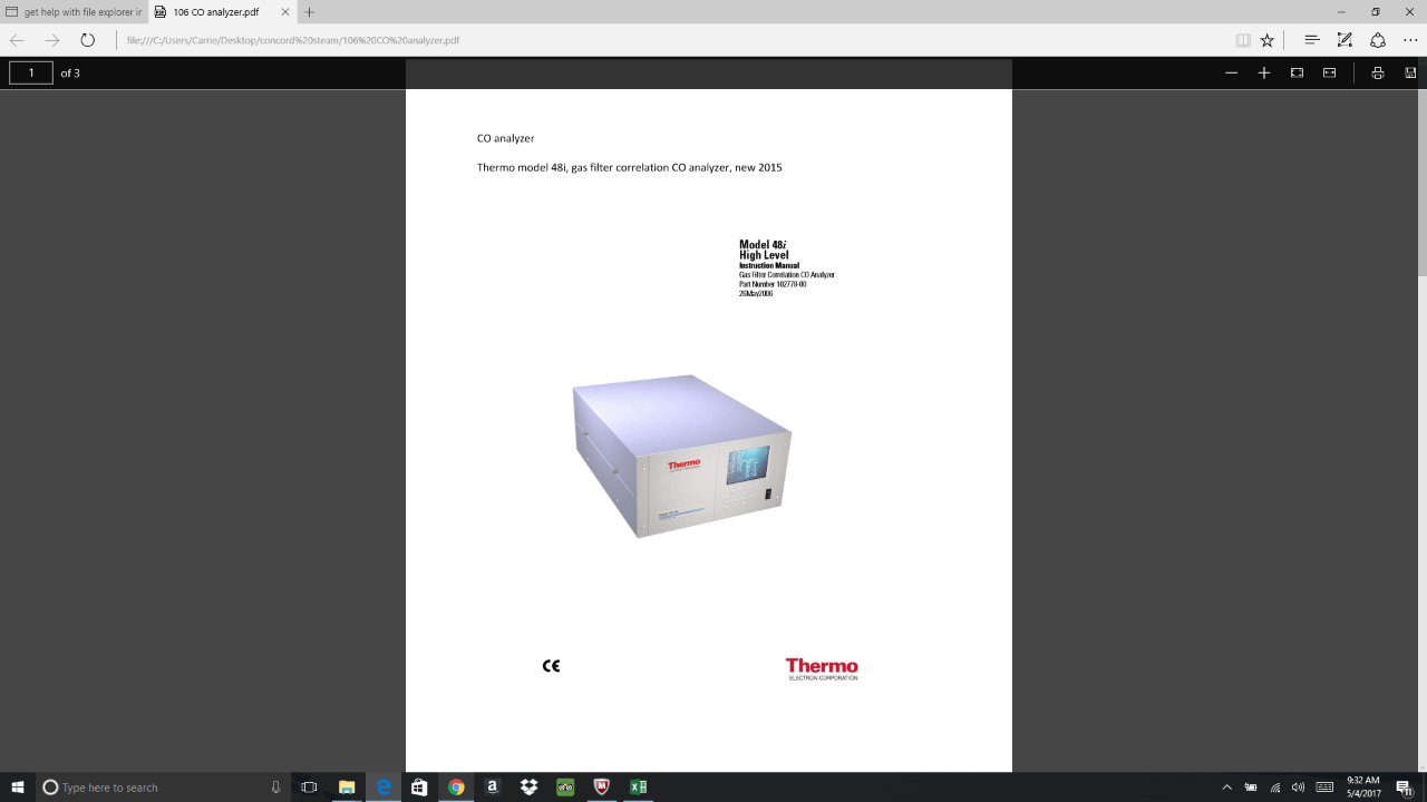 CO Analyzer - ANALYZER