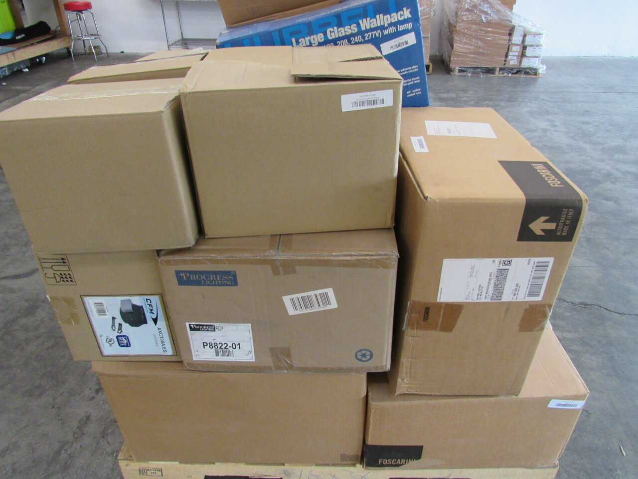 Pallet of 71x Assorted Lights, LEDs & Electrical Conduit/Fittings - LIGHTING
