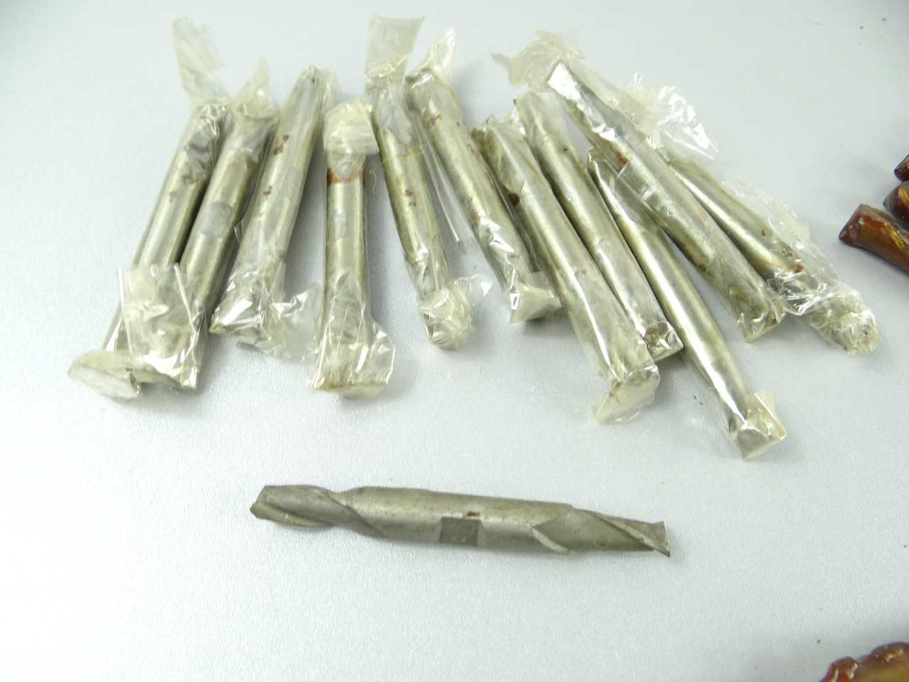 Lot of 20 New and Freshly Sharpened HSS Double End Mills - MACHINING ACCESSORIES & TOOLING