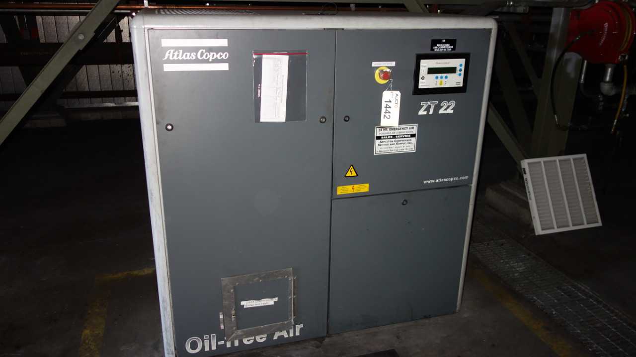 ATLAS COPCO ZT22 AIR COMPRESSOR 30HP APPROX 96K HRS - AIR COMPRESSORS