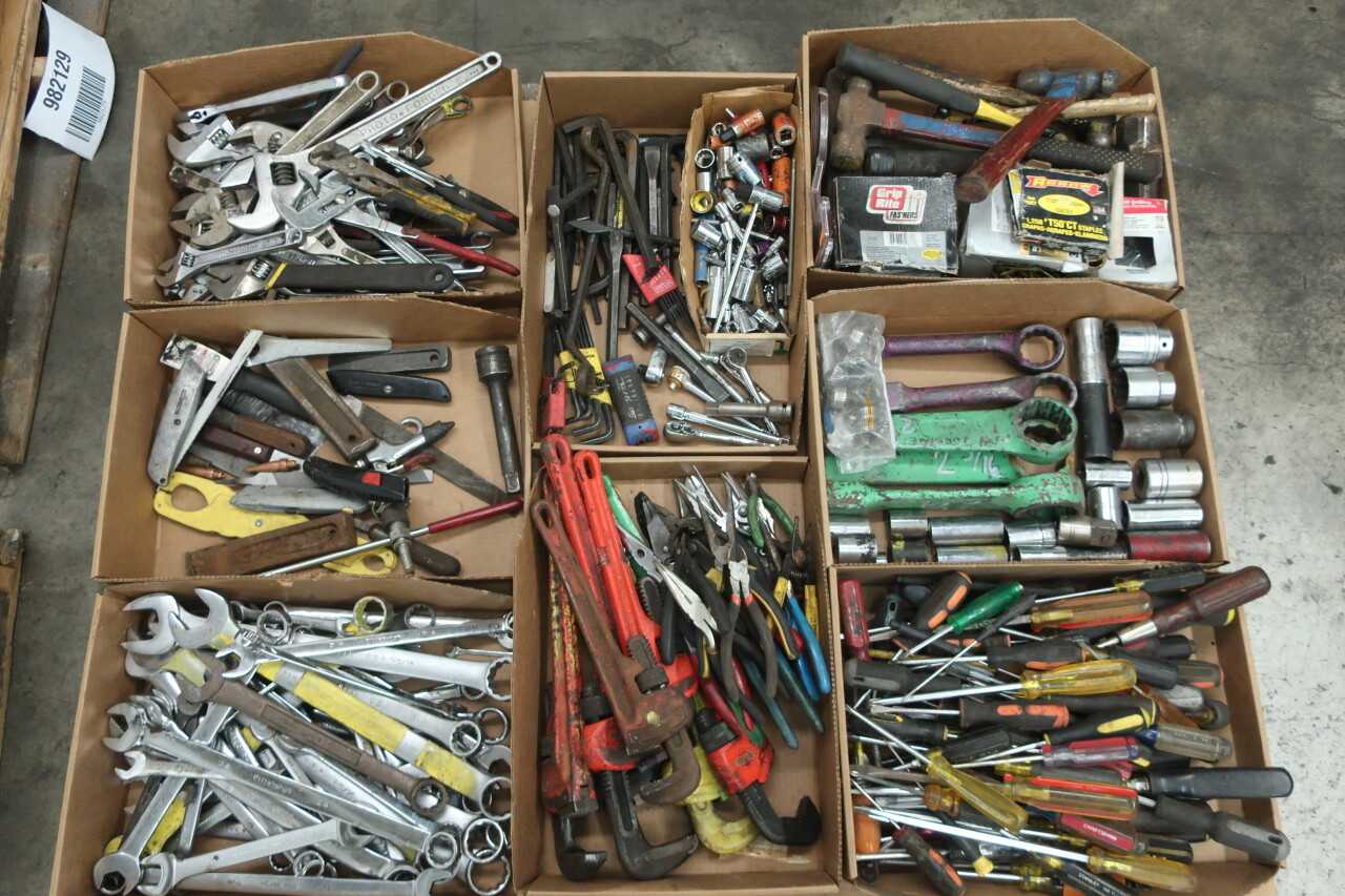 3 PALLETS OF ASSORTED TOOL ROOM SUPPLIES - TOOL STORAGE