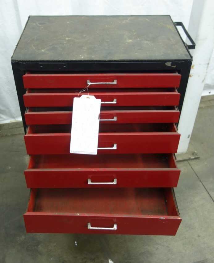 SIX DRAWER ROLL CART - ROLLING CARTS