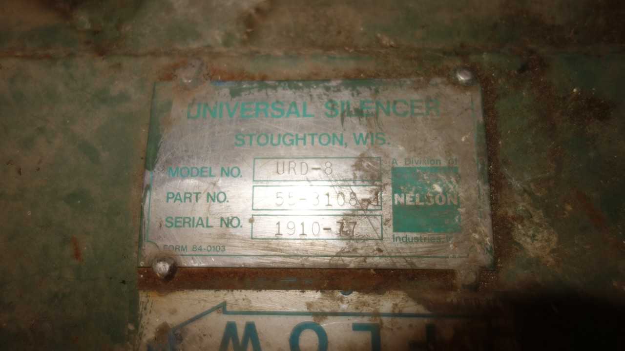 NELSON URD-8 UNIVERSAL SILENCER - INDUSTRIAL PARTS