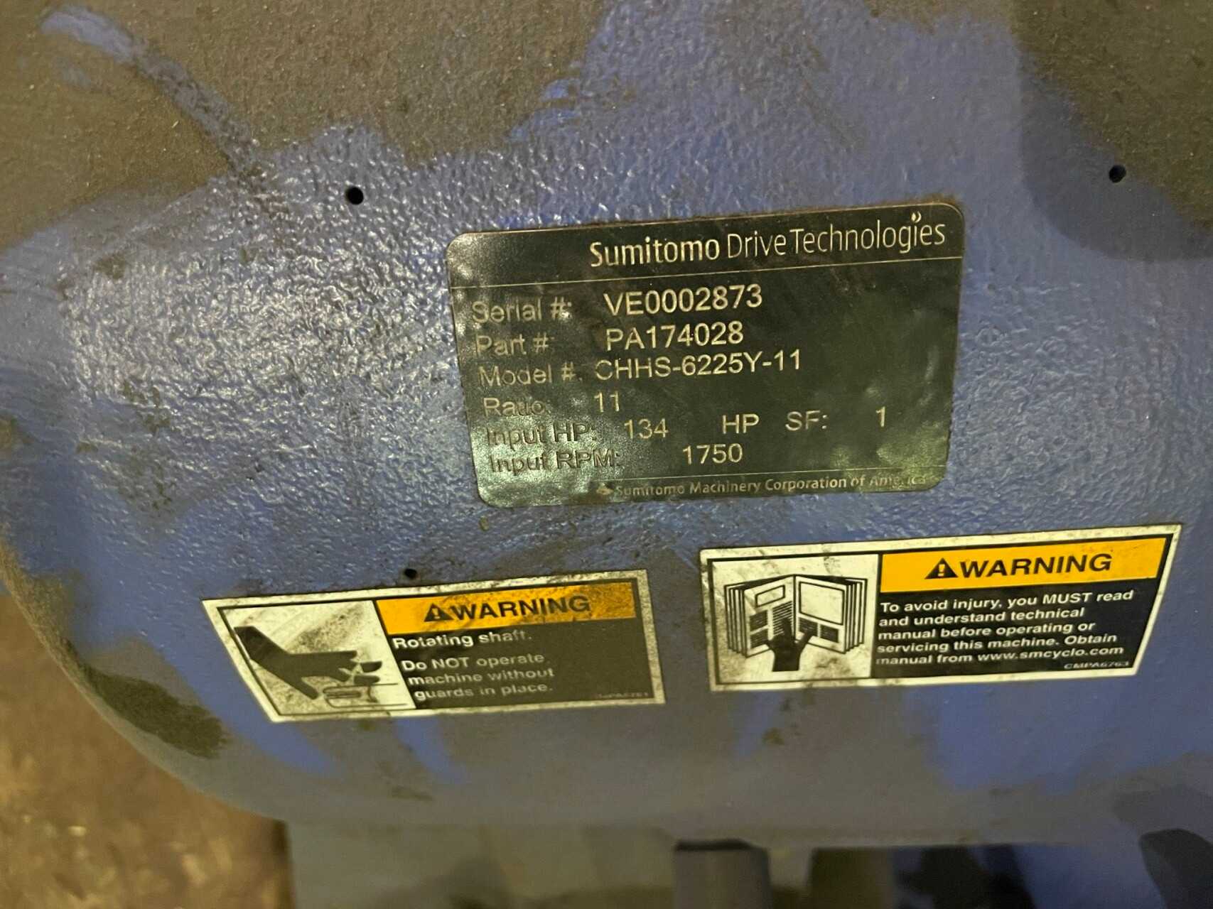 Sumitomo Drive Technologies CHHS-6225Y-11 Gear Reducer (UNUSED) - GEAR REDUCERS