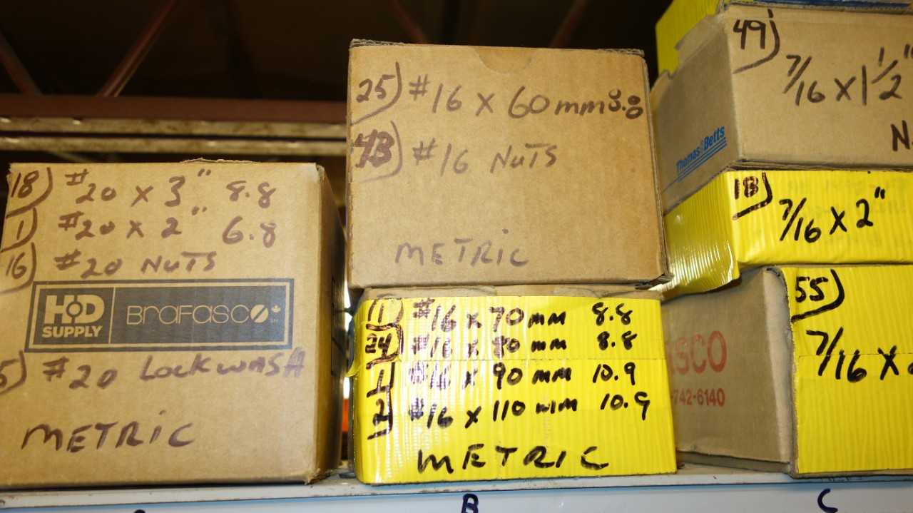 CONTENTS OF PIGEON HOLE CABINET, ASSORTED BRASS HARDWARE - INDUSTRIAL PARTS