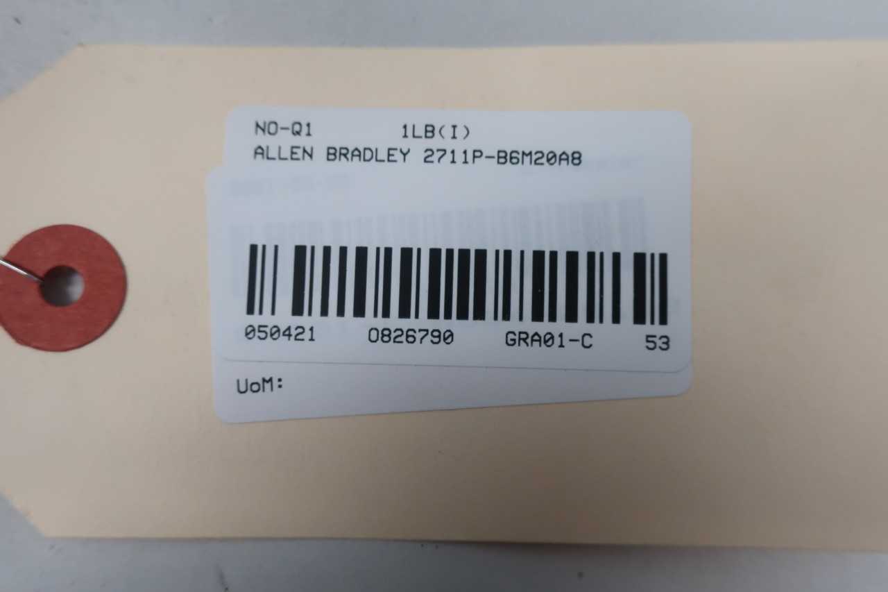 ALLEN BRADLEY 2711P-B6M20A8 PANELVIEW PLUS 600 SER A OPERATOR INTERFACE PANEL - AUTOMATION & CONTROLS
