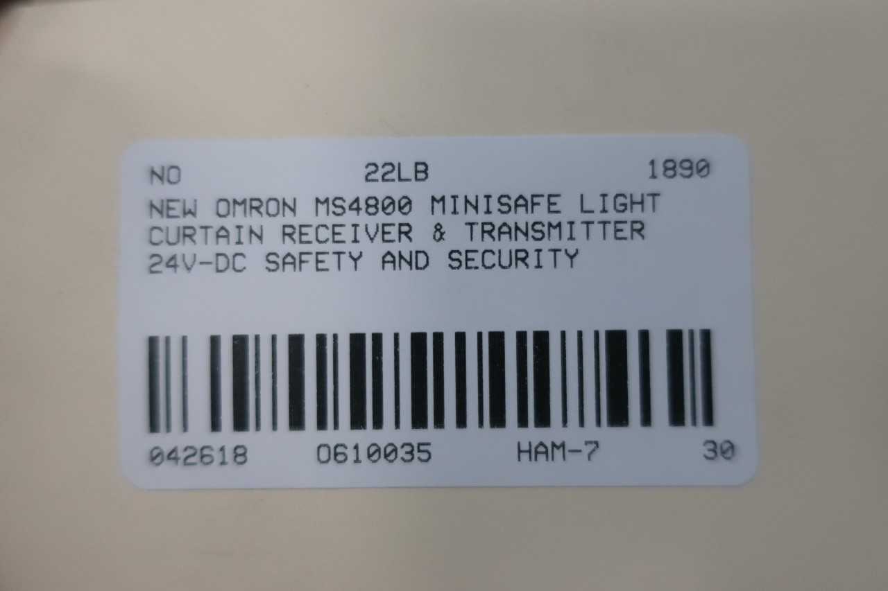 NEW OMRON MS4800 MINISAFE 24V-DC LIGHT CURTAIN - INDUSTRIAL PARTS