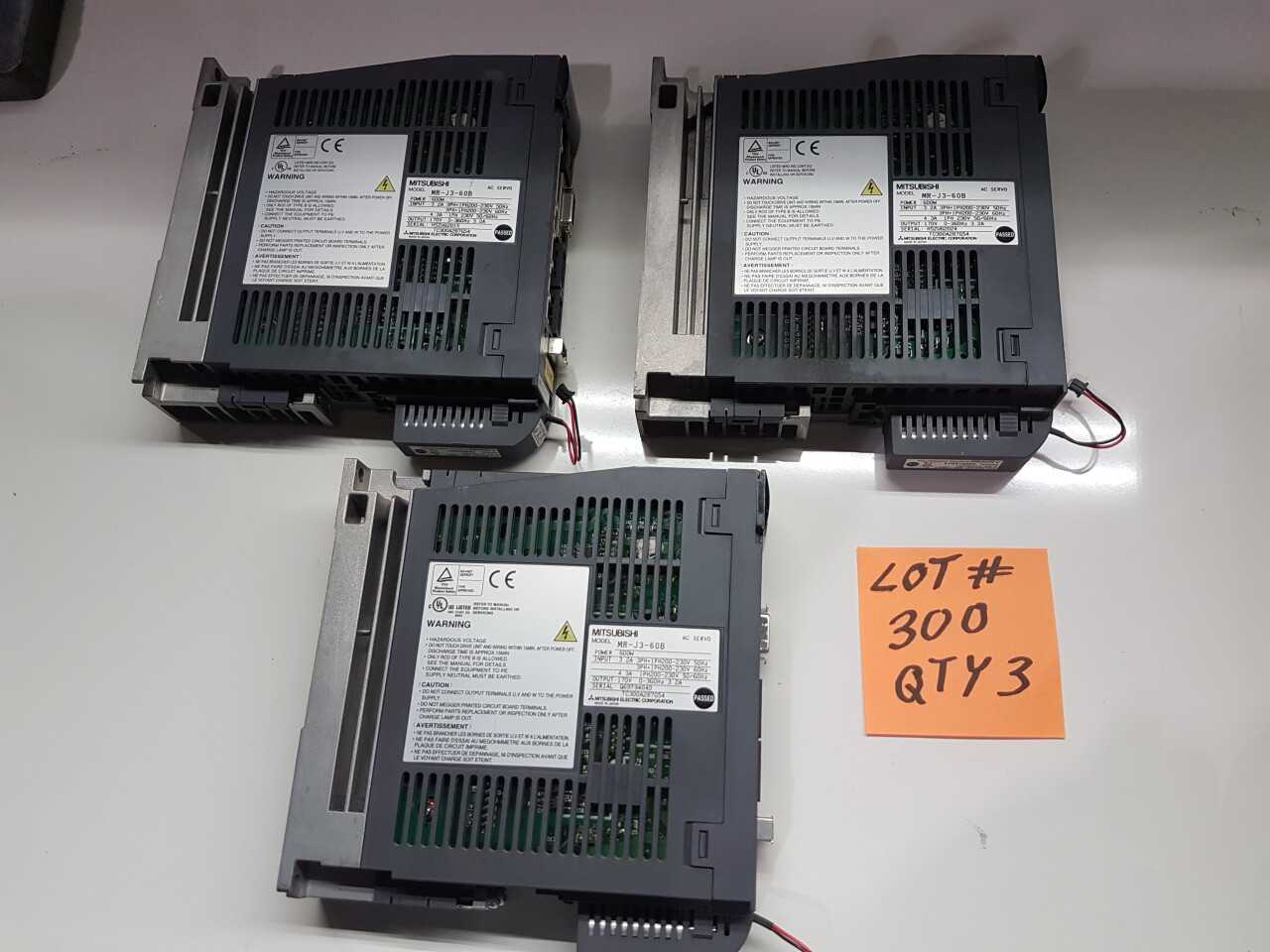 Mitsubishi Servo Drive. MR-J3-60B ( QTY OF 3 ) - SERVO