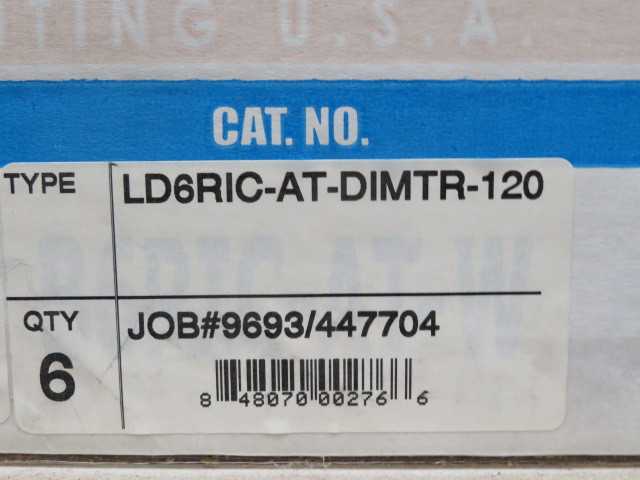 Elite: (9) boxes (6/box) 1 box has (4) – LD6RIC-AT-DIMTR-120 – 6” LED Retrofit Cans - TRAILERS