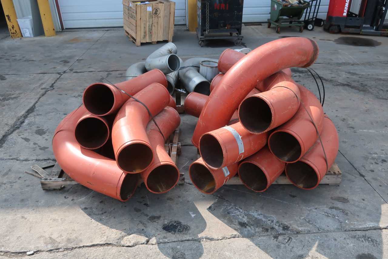 4 PALLETS OF ASSORTED STAINLESS STEEL & STEEL PIPE FITTINGS - PROCESS EQUIPMENT
