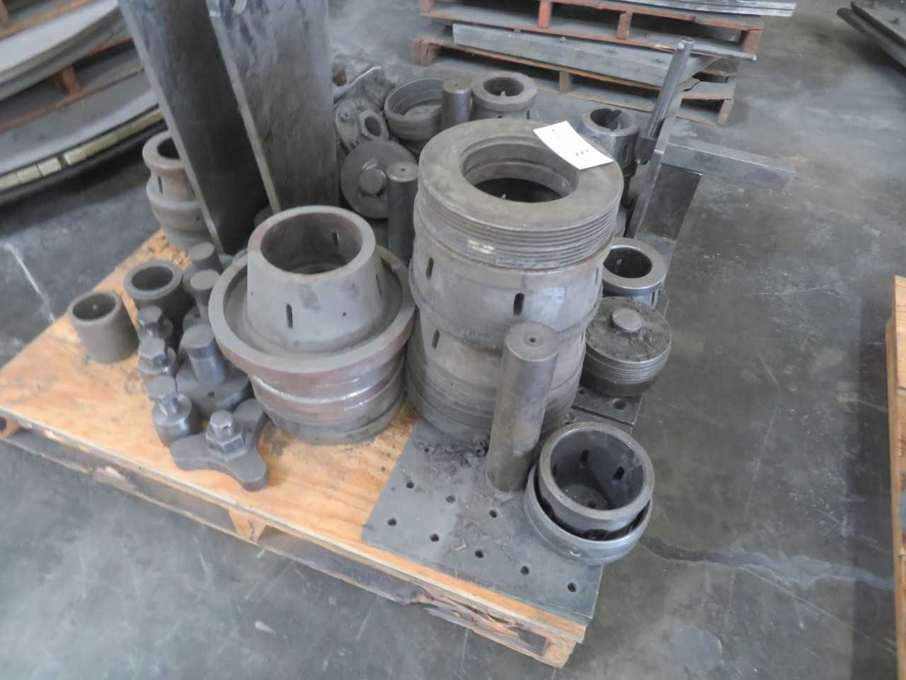 Pallet of stretch press jaws, misc items, LOT - MISCELLANEOUS
