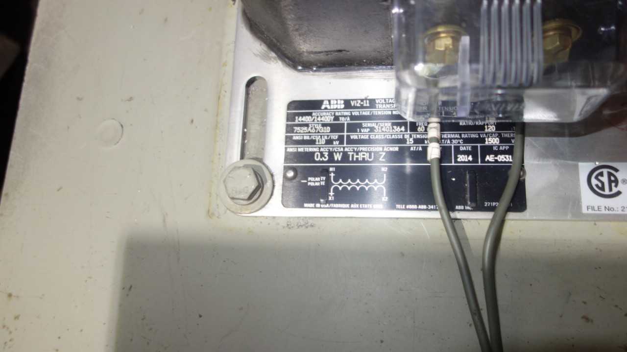 GE, ABB 14,400V-AC POTENTIAL TRANSFORMER STATION - CONTROL TRANSFORMERS