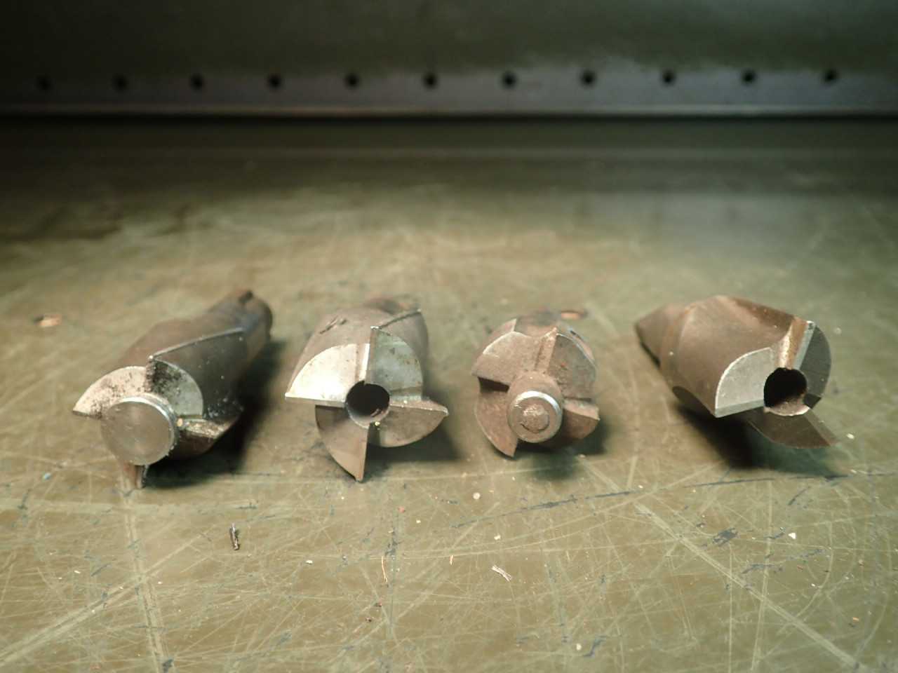 4 Pcs Interchangeable Pilot Counterbores: 15/16, 1" x2, 1-1/8", #20 Spline Taper - HOLEMAKING TOOLS