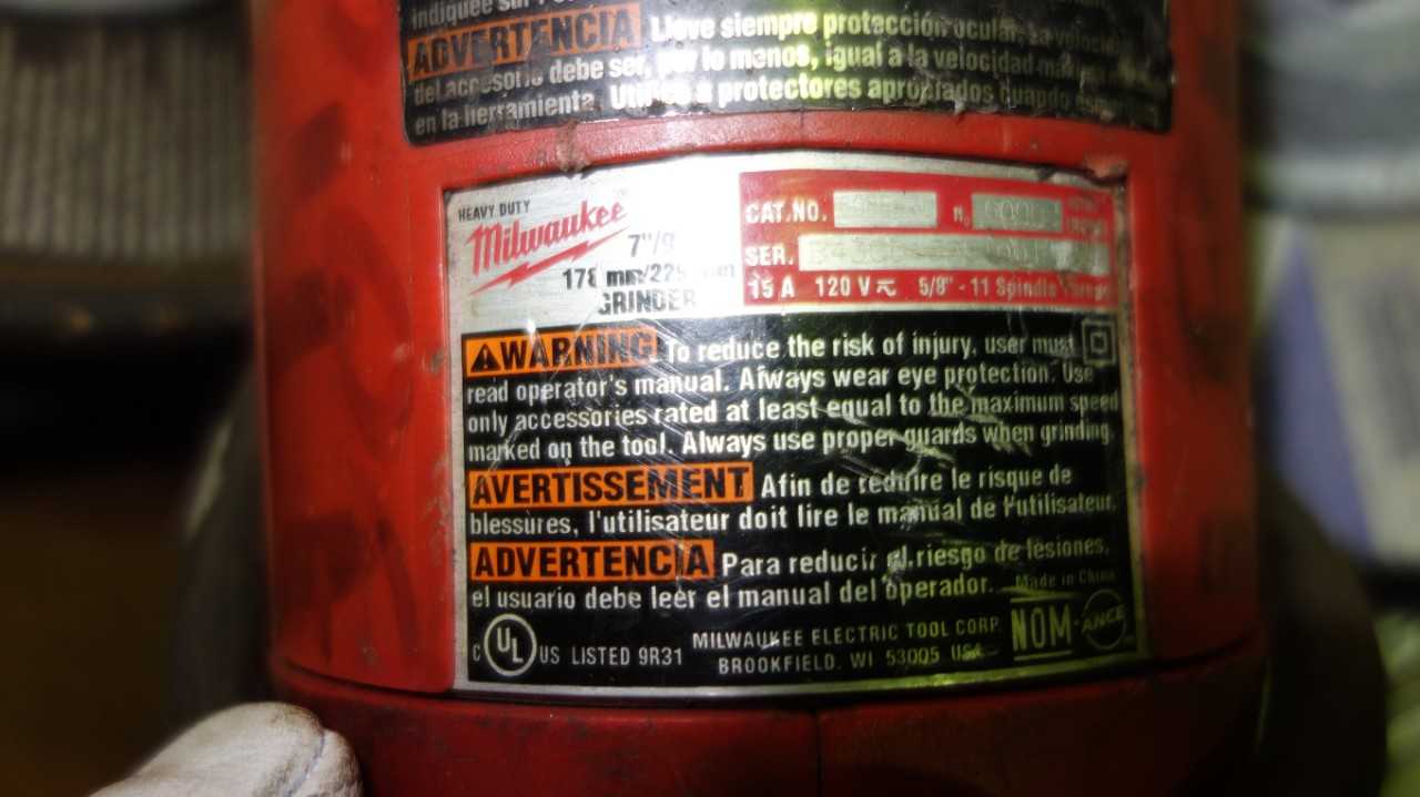 MILWAUKEE 6088-30 7IN & 9IN GRINDER 120V-AC - ELECTRIC POWER TOOLS