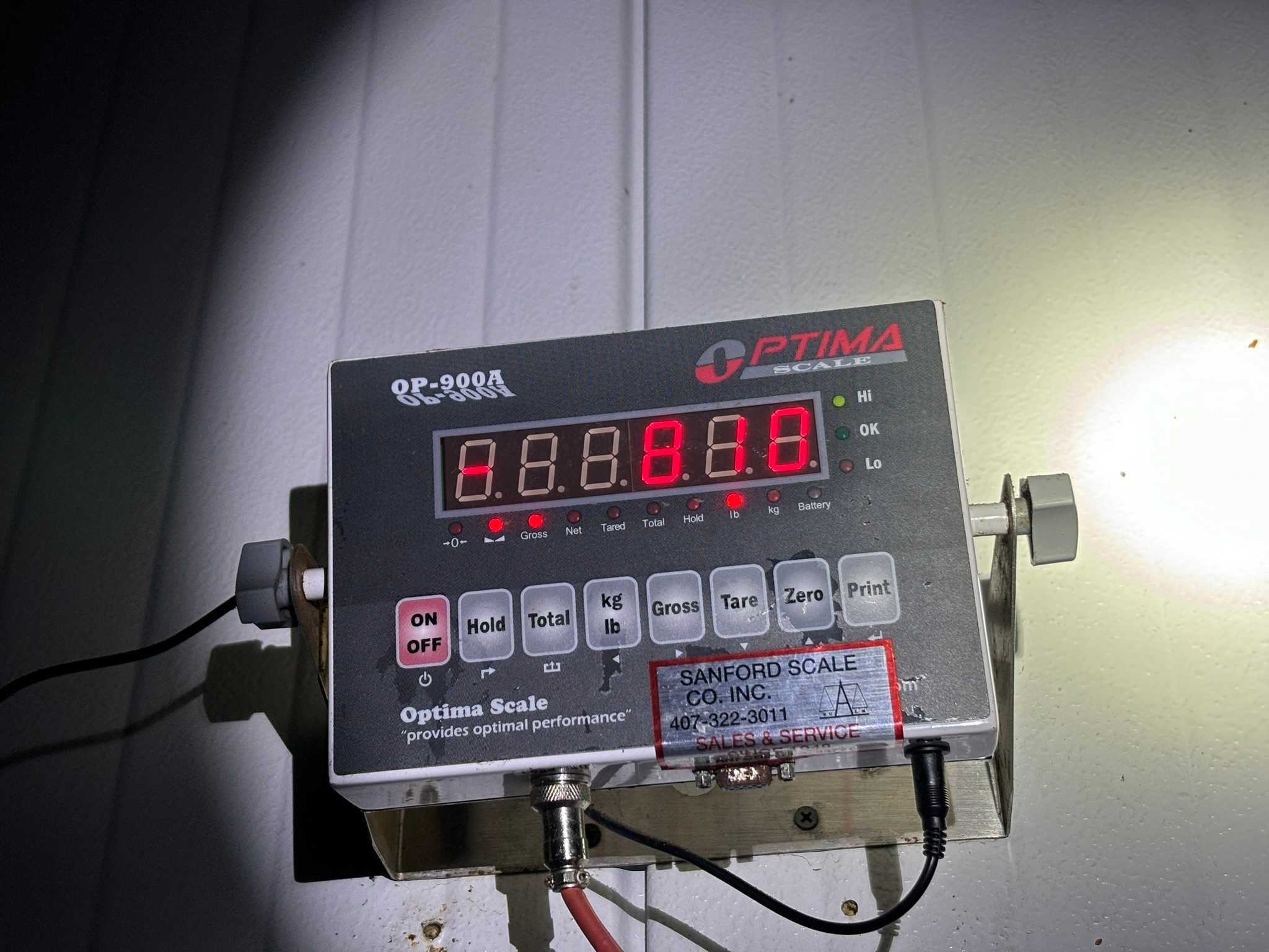 OPTIMA OP-900A FLOOR SCALE - PLANT & FACILITY