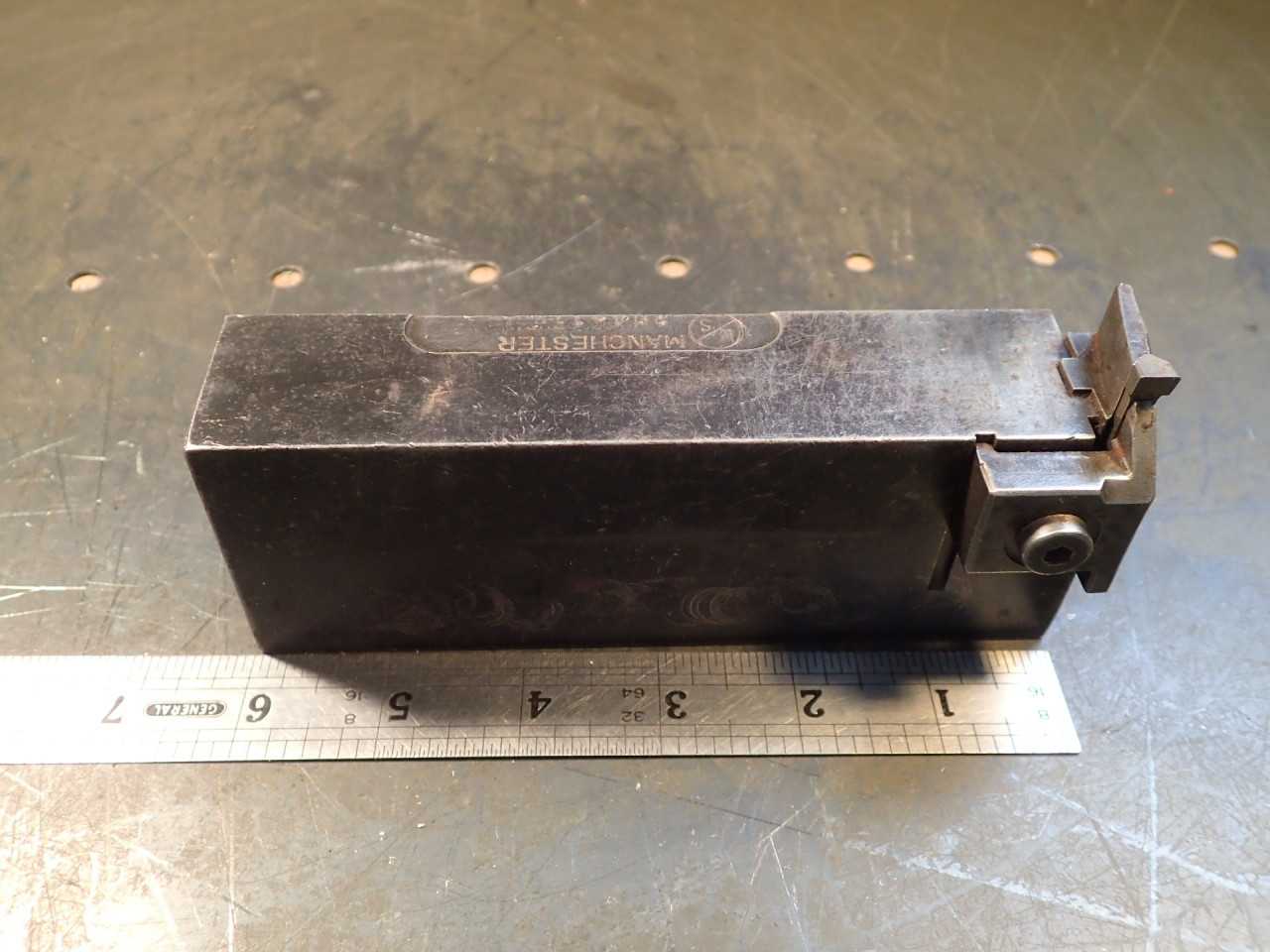Manchester 204-112 1/4" Indexable Carbide Lathe Grooving Tool 15/16" Clamp Block - HOLEMAKING TOOLS
