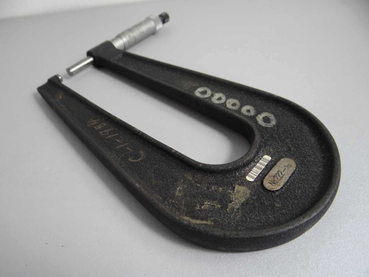 Starrett No222 Sheet Metal Micromter Carbide Faced - ELECTRIC POWER TOOLS