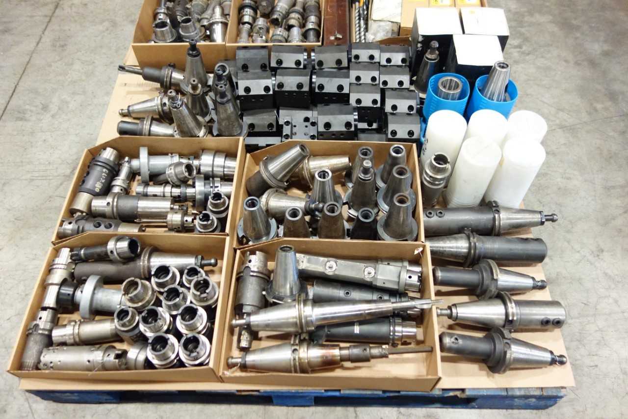 2 PALLETS OF ASSORTED METALWORKING TOOLS AND SURPLUS - MACHINING ACCESSORIES & TOOLING