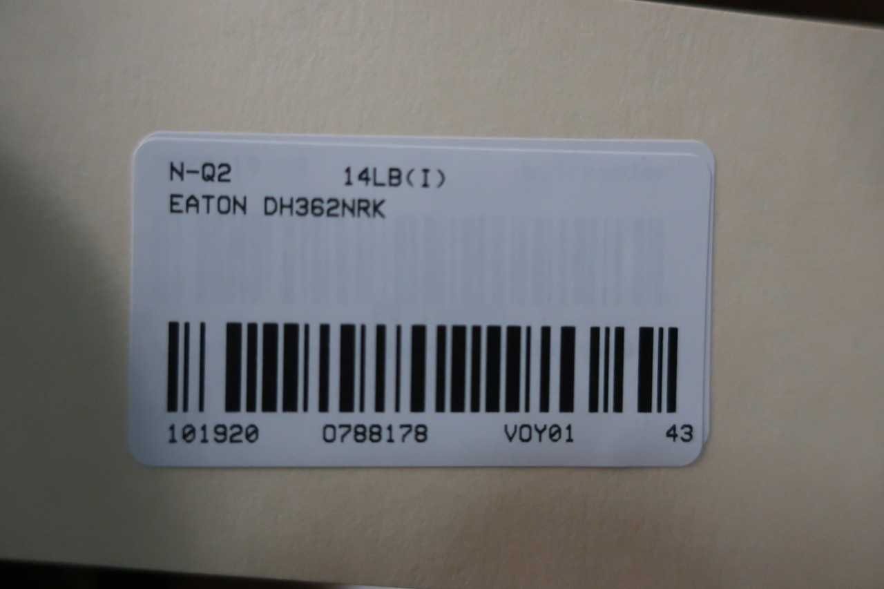 EATON DH362NRK 3P 60A AMP 600V-AC FUSIBLE DISCONNECT SWITCH - DISCONNECT SWITCHES