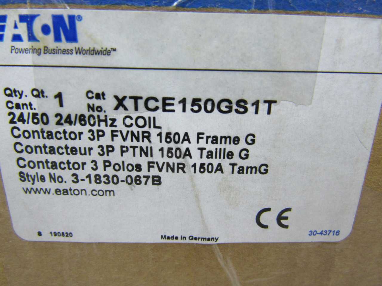 Quantity of 11x XTCE150GS1T Contactors - CONTACTORS