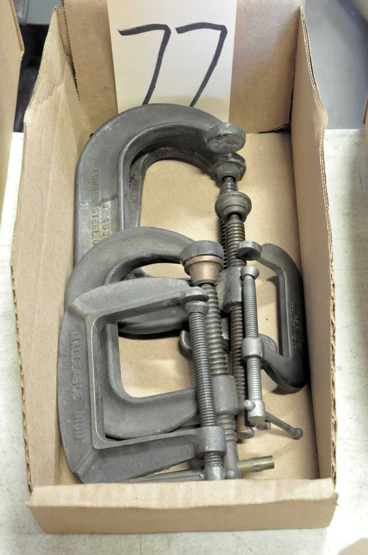 Lot-Various Small C-Clamps in (1) Box - ELECTRIC POWER TOOLS