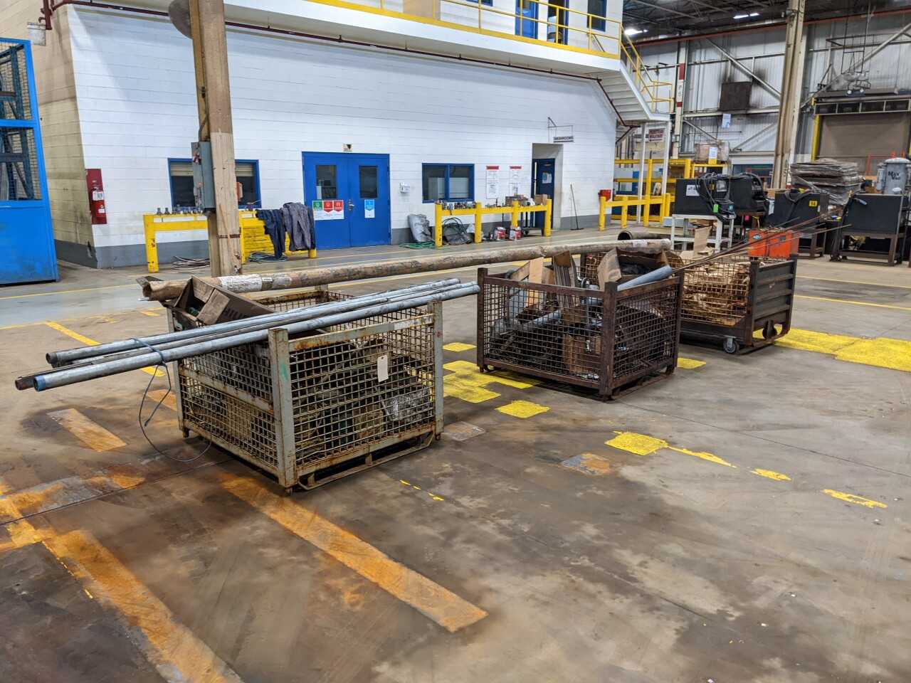 3 STEEL CONTAINERS WITH CONTENTS - INDUSTRIAL PARTS