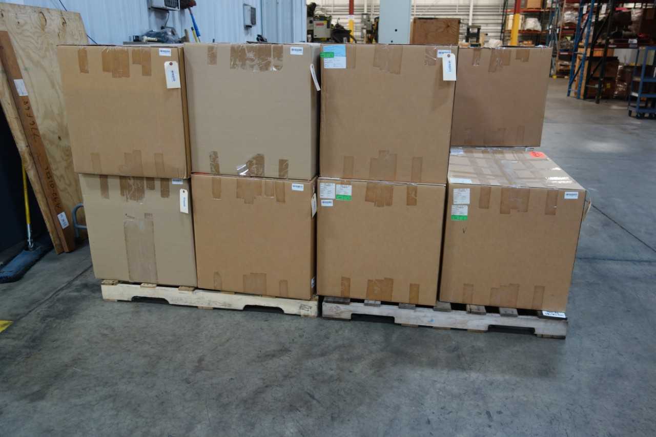 4 PALLETS OF APEX COMPOSITE FAB ENCLOSURE DPS BACKS AND HANDLES - ELECTRICAL COMPONENTS