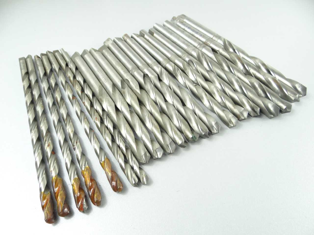 Lot of 21 Carbide Tipped Tang Shank Drills - MACHINING EQUIPMENT PARTS