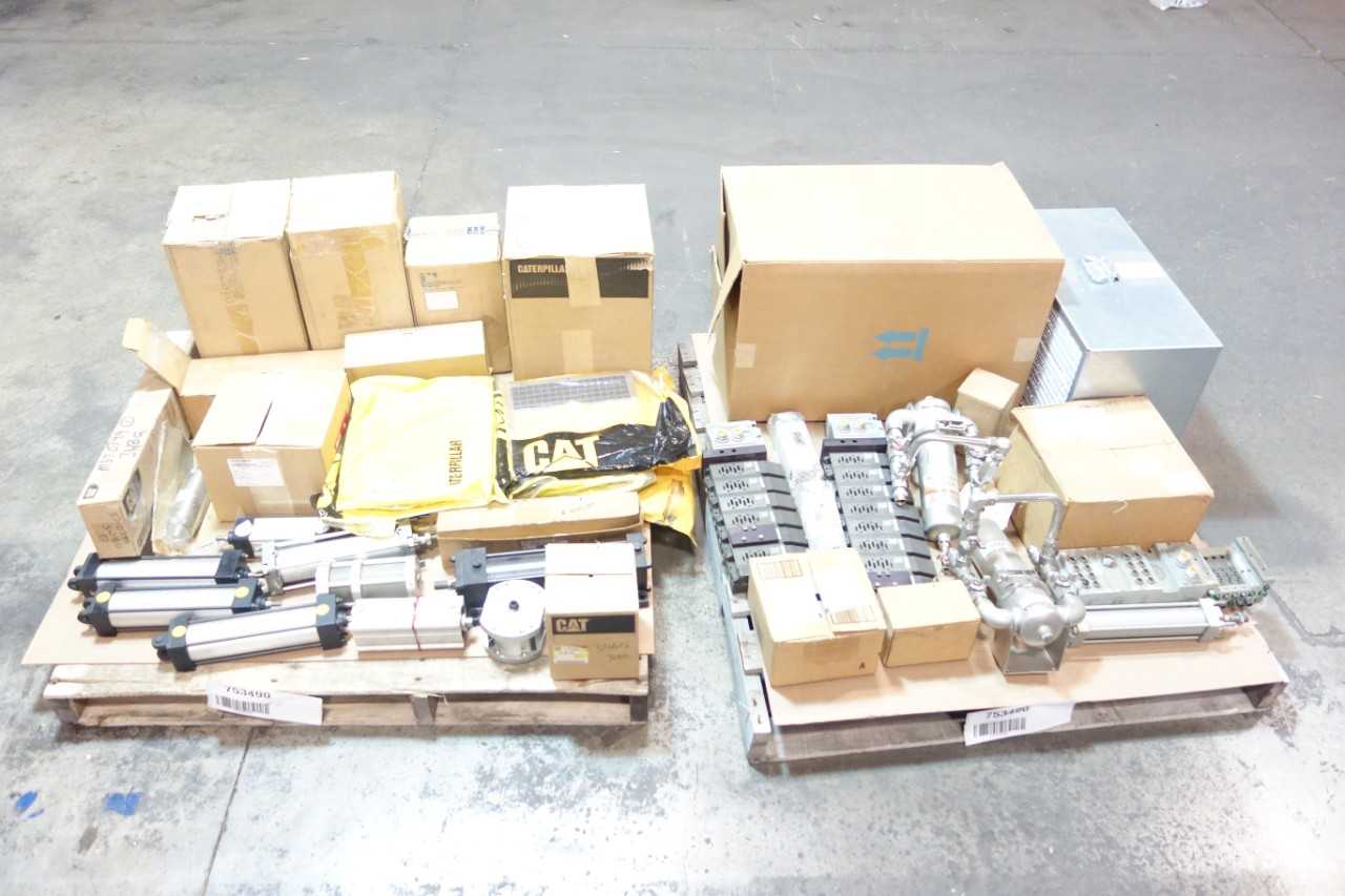2 PALLETS OF ASSORTED PNEUMATIC CYLINDERS, FILTERS, MANIFOLD,CONTROL MODULE - AUTOMATION & CONTROLS