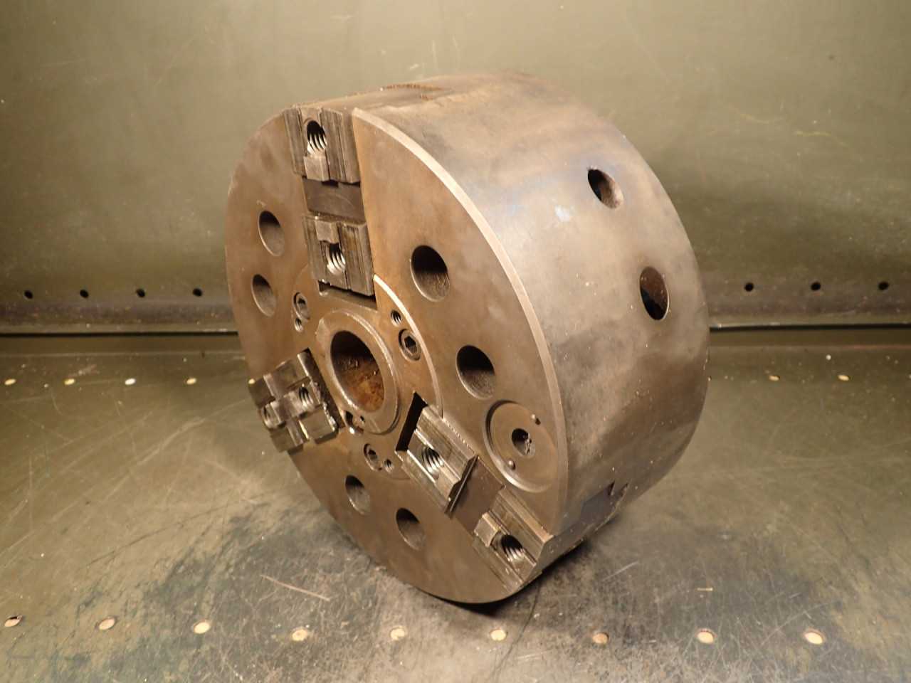 10" CNC Power Lathe Chuck: Standard Tongue & Groove Top Jaws A2-8 Back - HOLEMAKING TOOLS