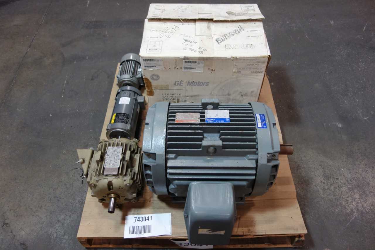 1 PALLET OF ASSORTED AC MOTORS- GENERAL ELECTRIC, BALDOR - ELECTRIC MOTORS
