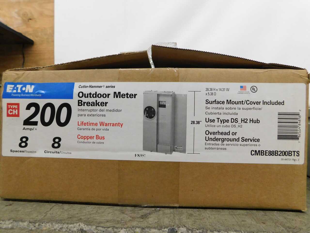 Quantity of 1x CMBE88B200BTS Electrical Panel/Loadcenter/Switchboard - ELECTRICAL COMPONENTS