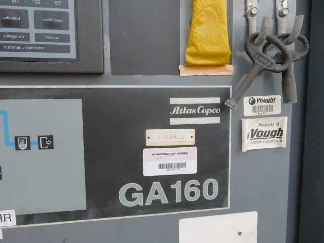 Atlas Copco Air Compressor, GA 160, 200 HP - MISCELLANEOUS