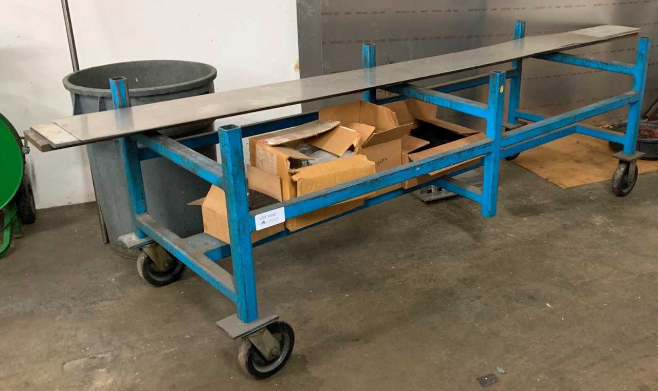 Rolling Material Cart for Long Bar and Plate Stock - ROLLING CARTS Rolling Material Cart for Long Bar and Plate Stock - ROLLING CARTS